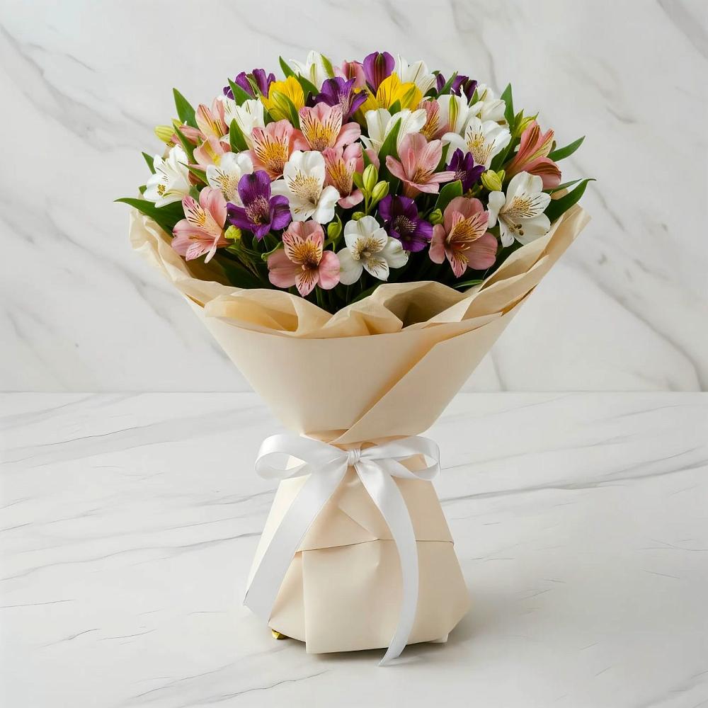 Букет цветов из: Альстромерии в Авдотьино