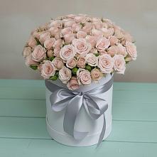 Цветочная композиция из Розы в шляпной коробке в Авдотьино