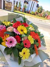 Букет цветов из:  Герберы #REPLACE_PRED# Авдотьино