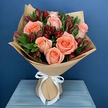 Букет цветов из:  Розы и Альстромерии #REPLACE_PRED# Авдотьино