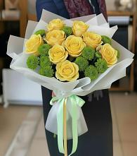 Букет цветов из:  Хризантемы и Розы в Авдотьино