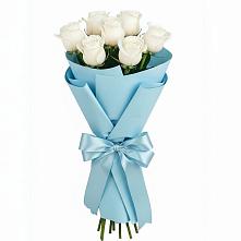 Букет 7 белых роз Проуд в Авдотьино