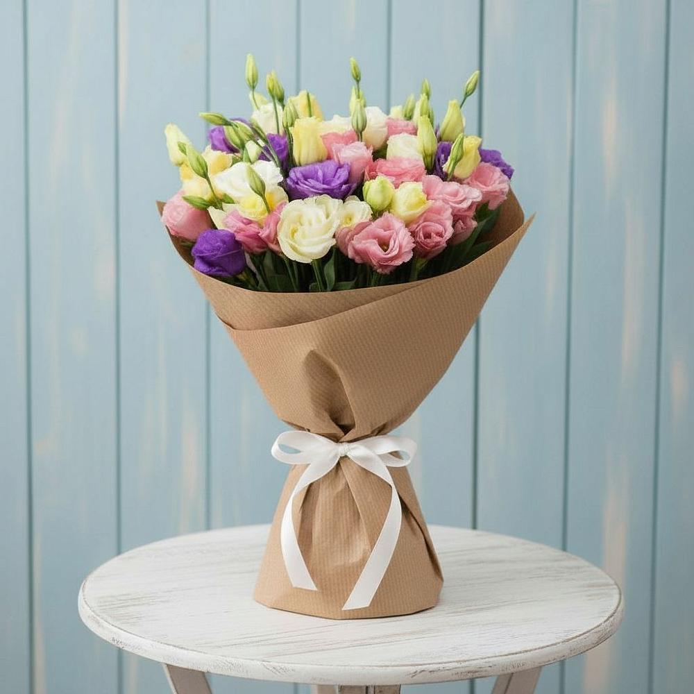 Букет цветов из: Лизиантусы в Авдотьино