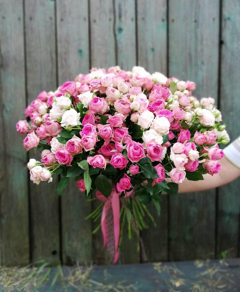 Букет Розовые кустовые розы Натали и Лав Лидия в Авдотьино