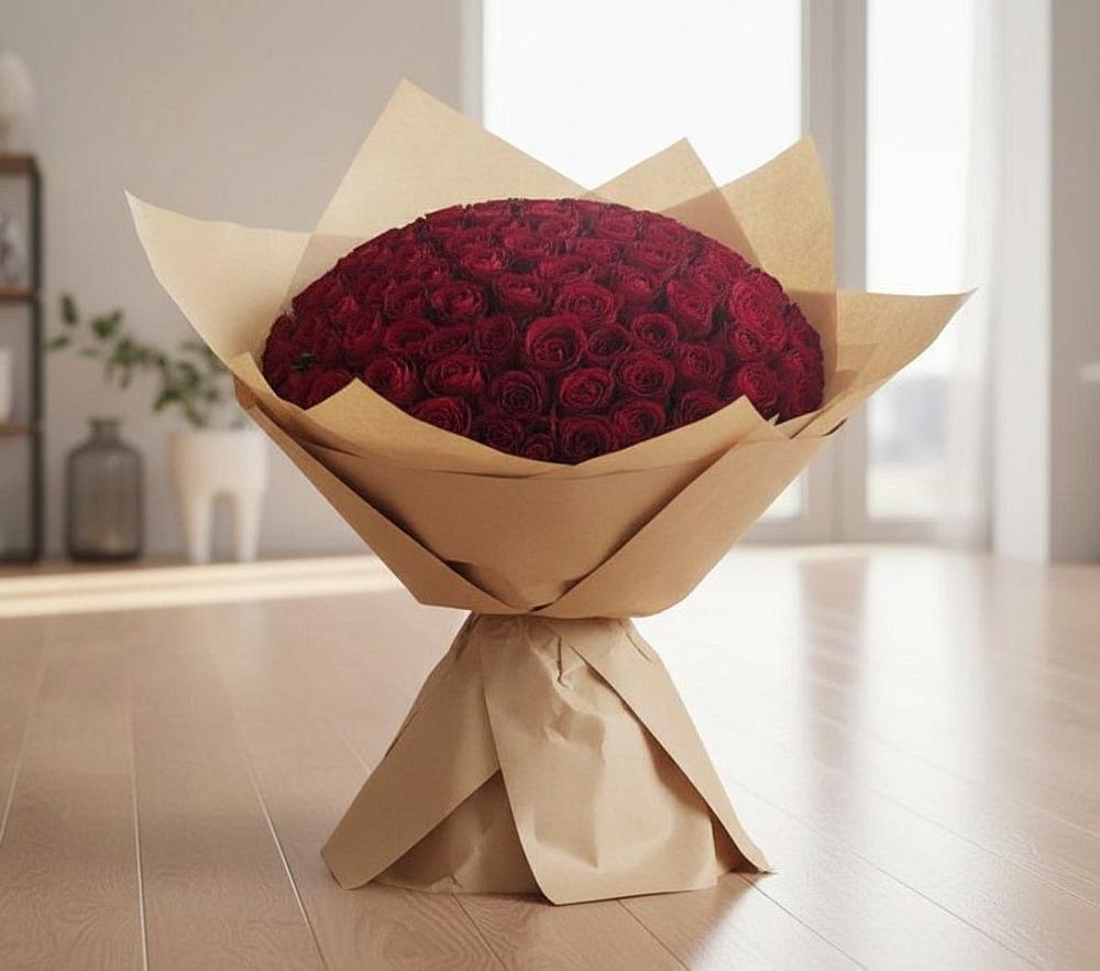 Букет 101 Красная роза в Авдотьино