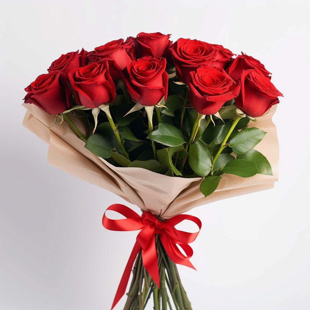 Букет 11 Красных роз Эдлесс Лав в Авдотьино