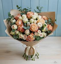 Букет цветов из:  Альстромерии и Розы в Авдотьино