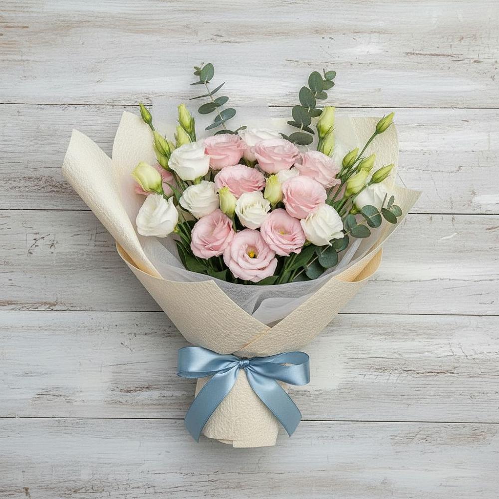 Букет цветов из: Лизиантусы в Авдотьино